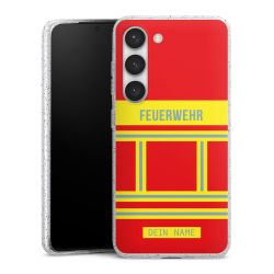 Silikon Glitter Case transparent-silber