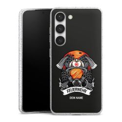 Silikon Glitter Case transparent-silber