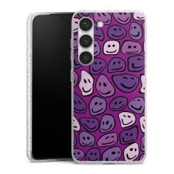 Silikon Glitter Case transparent-silber