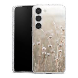 Silikon Glitter Case transparent-silber