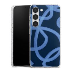 Silikon Glitter Case transparent-silber