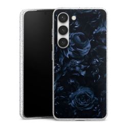 Silikon Glitter Case transparent-silber