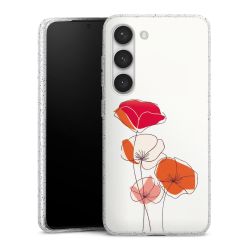 Silikon Glitter Case transparent-silber