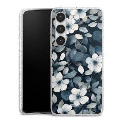 Silikon Glitter Case transparent-silber