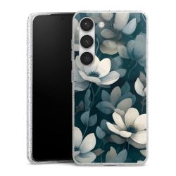 Silikon Glitter Case transparent-silber