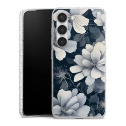 Silikon Glitter Case transparent-silber