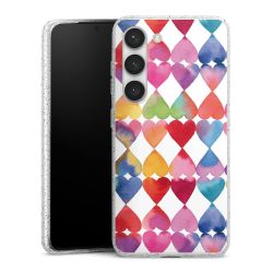 Silikon Glitter Case transparent-silber