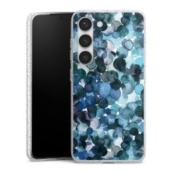 Silikon Glitter Case transparent-silber
