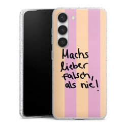 Silikon Glitter Case transparent-silber