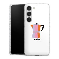 Silikon Glitter Case transparent-silber