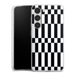 Silikon Glitter Case transparent-silber