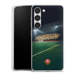 Silikon Glitter Case transparent-silber