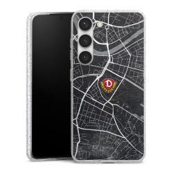 Silikon Glitter Case transparent-silber