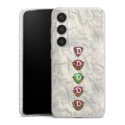 Silikon Glitter Case transparent-silber