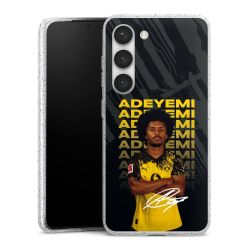 Silikon Glitter Case transparent-silber