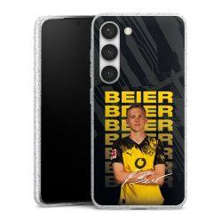 Silikon Glitter Case transparent-silber