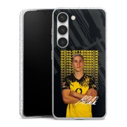 Silikon Glitter Case transparent-silber