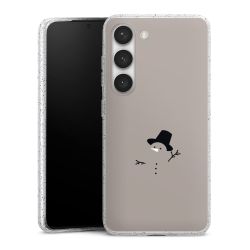 Silikon Glitter Case transparent-silber