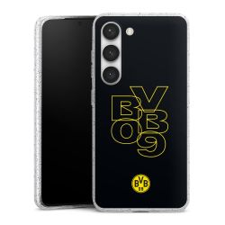 Silikon Glitter Case transparent-silber