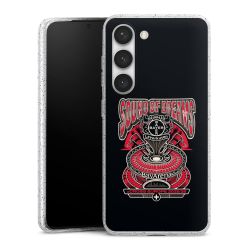 Silikon Glitter Case transparent-silber