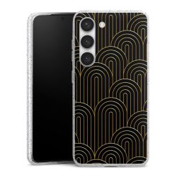 Silikon Glitter Case transparent-silber