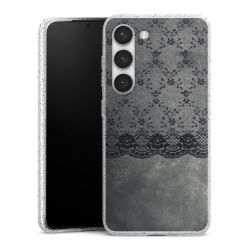 Silikon Glitter Case transparent-silber