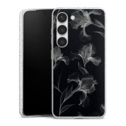 Silikon Glitter Case transparent-silber