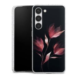 Silikon Glitter Case transparent-silber