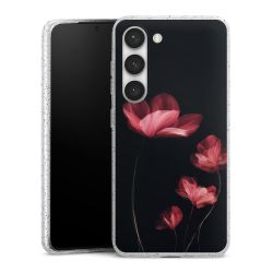 Silikon Glitter Case transparent-silber