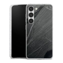 Silikon Glitter Case transparent-silber