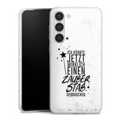 Silikon Glitter Case transparent-silber