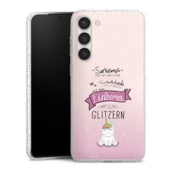 Silikon Glitter Case transparent-silber