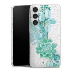 Silikon Glitter Case transparent-silber