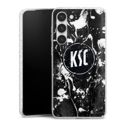 Silikon Glitter Case transparent-silber