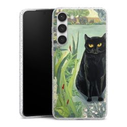 Silikon Glitter Case transparent-silber