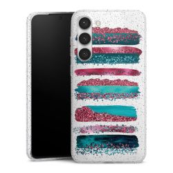 Silikon Glitter Case transparent-silber