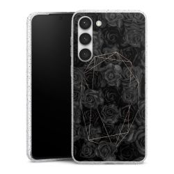 Silikon Glitter Case transparent-silber