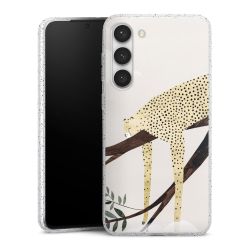 Silikon Glitter Case transparent-silber