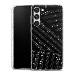 Silikon Glitter Case transparent-silber