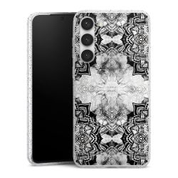 Silikon Glitter Case transparent-silber