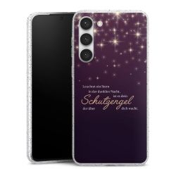 Silikon Glitter Case transparent-silber