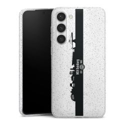 Silikon Glitter Case transparent-silber