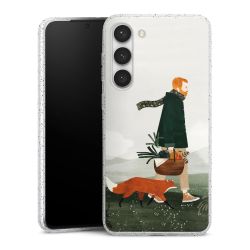 Silikon Glitter Case transparent-silber