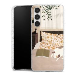 Silikon Glitter Case transparent-silber