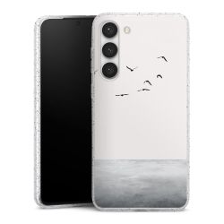 Silikon Glitter Case transparent-silber