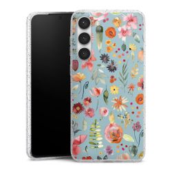 Silikon Glitter Case transparent-silber