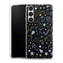 Silicone Glitter Case silver glitter