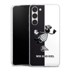 Silikon Glitter Case transparent-silber