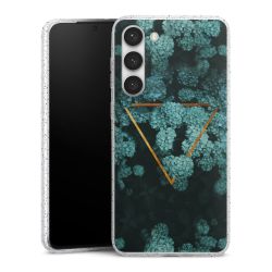 Silikon Glitter Case transparent-silber