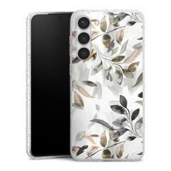 Silikon Glitter Case transparent-silber